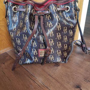 Dooney & burke leather bucket bag